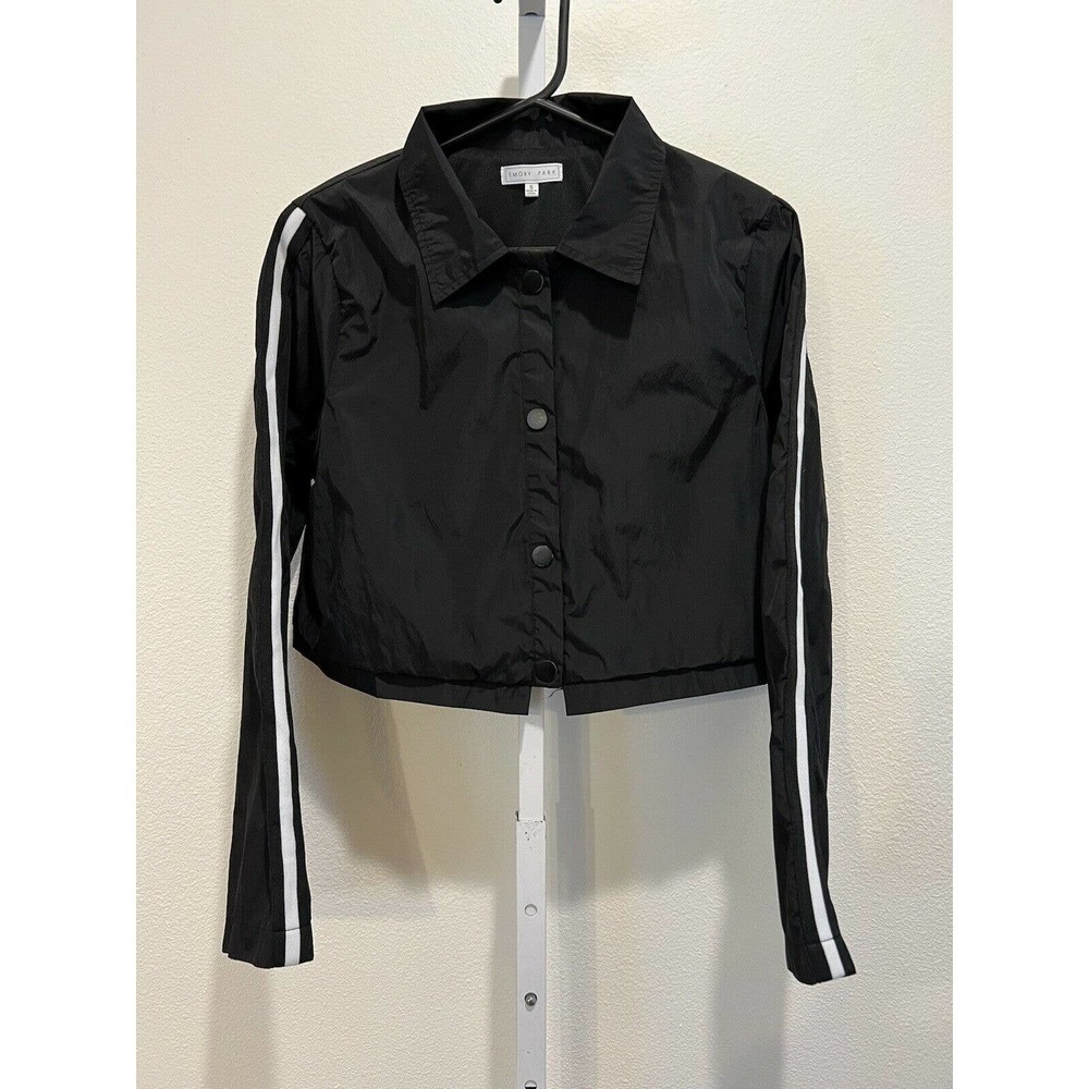 Emory Park Cropped Jacket Black Womens Size Small